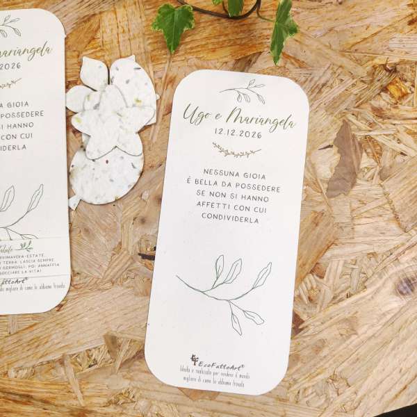 segnalibro personalizzato matrimonio